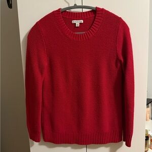 J. Crew Red Mercantile Crewneck Sweater